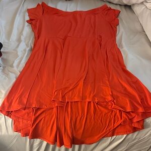 Elegant Orange High Low Dress